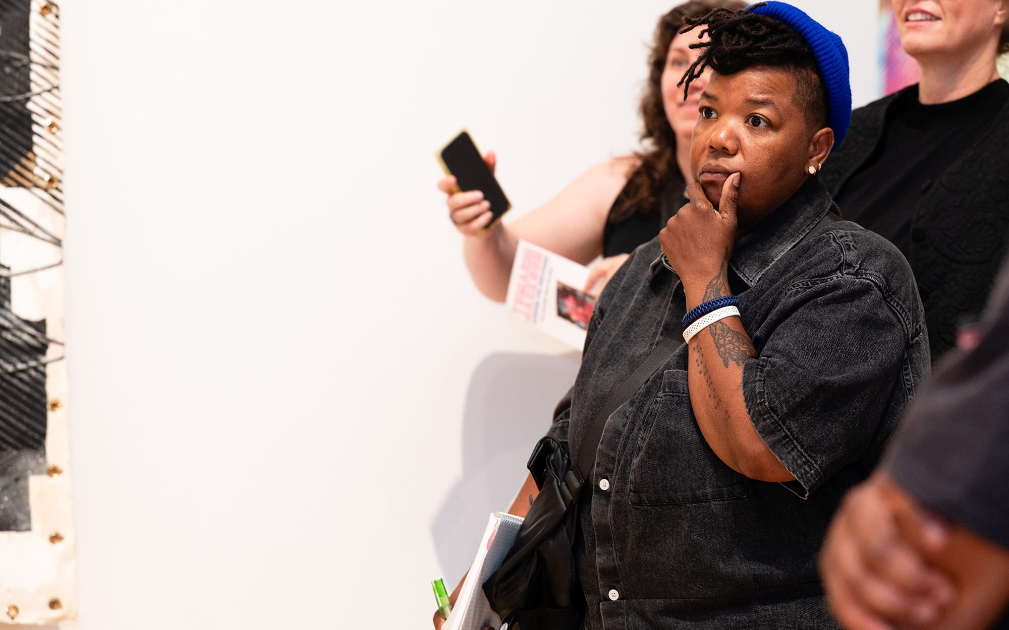 Lovie Olivia at In Conversation with Tomashi Jackson, Miranda Lash, and Ryan N. Dennis at Contemporary Arts Museum Houston, 2025. Photo by Tasha Gorel. 